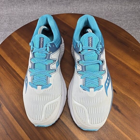 Saucony Guide Iso Athletic Running Sneakders S10415-4 White Blue Womens Size 12 - Picture 4 of 14